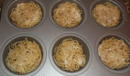 маффины из спагетти