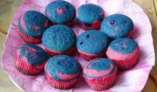 маффины радужные