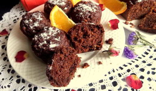 маффины с апельсином и бананом