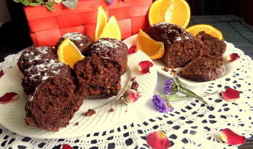 маффины с апельсином и бананом