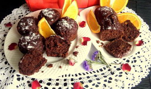 маффины с апельсином и бананом