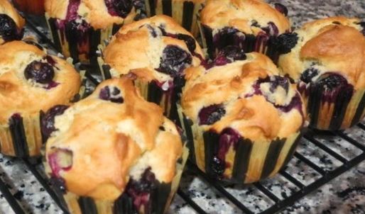 маффины с черной смородиной