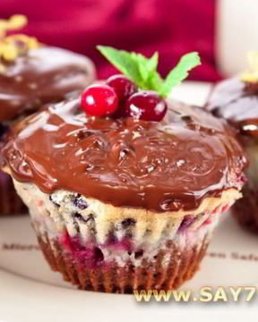 Маффины с маскарпоне и ягодами