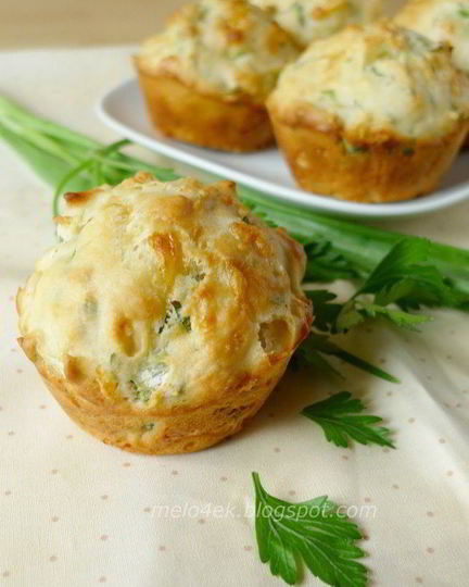 Рецепт маффинов с сыром и зеленью