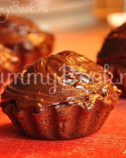 Рецепт шоколадных маффинов с кремом