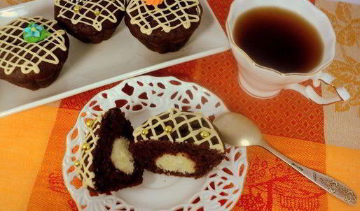 шоколадные маффины с сюрпризом