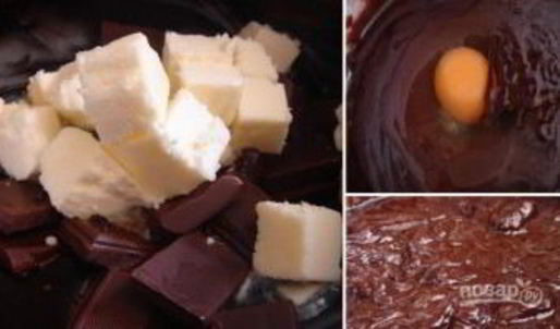 шоколадные маффины с заварным кремом