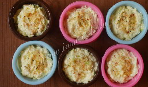 творожные маффины с кабачком