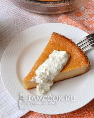 Манник на кефире с творогом