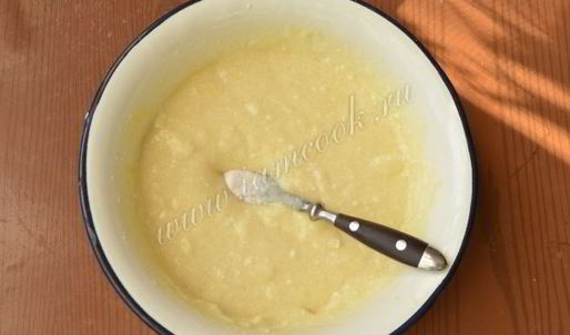 манник на кефире с творогом