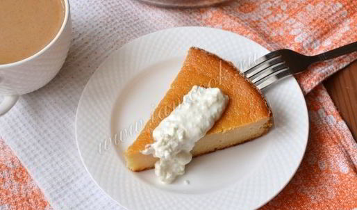 манник на кефире с творогом