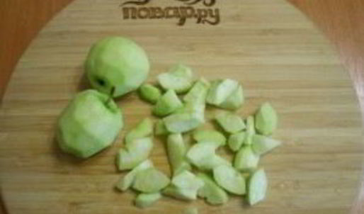 манник с яблоками на кефире