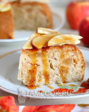 Манник с яблоками в мультиварке
