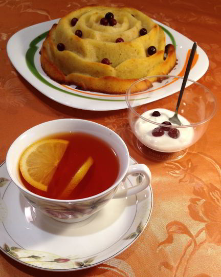 Рецепт пирога манник на кефире с добавлением масла