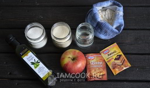 постный манник с яблоками