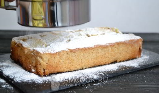 постный манник с яблоками