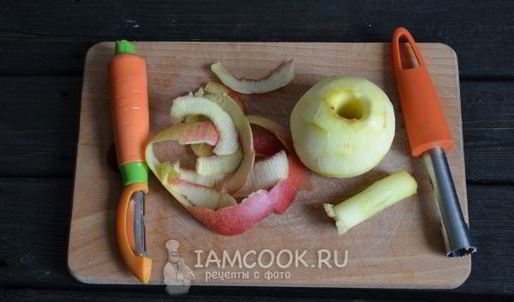 постный манник с яблоками