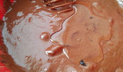 постный шоколадный манник с черносливом