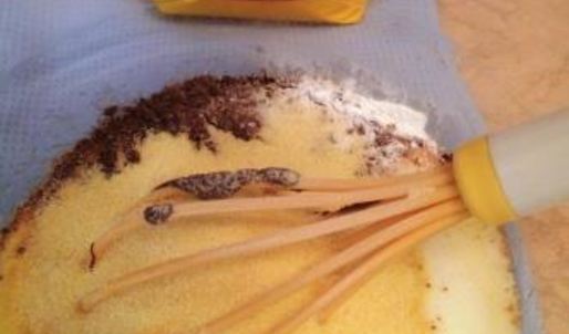 шоколадный манник с черникой и кедровым орехом