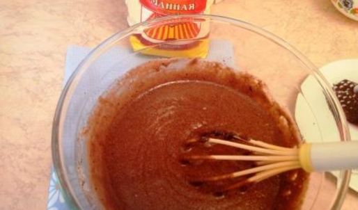 шоколадный манник с черникой и кедровым орехом