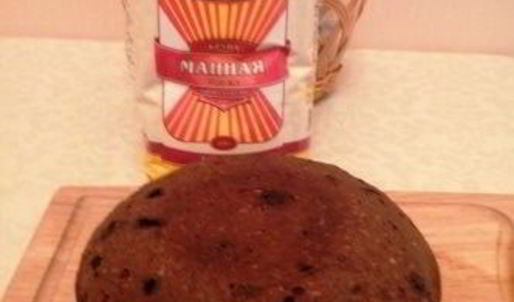 шоколадный манник с черникой и кедровым орехом