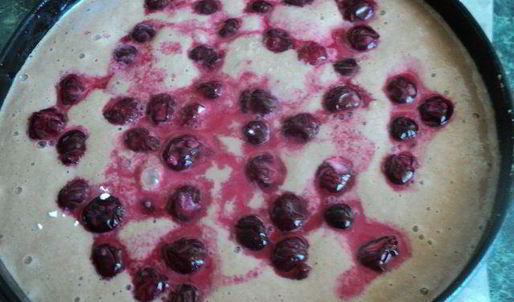 шоколадный манник с вишней