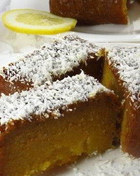 Тыквенный манник с лимонным сиропом