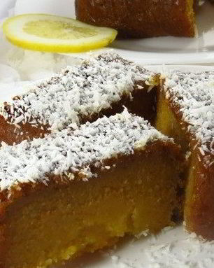 Тыквенный манник с лимонным сиропом