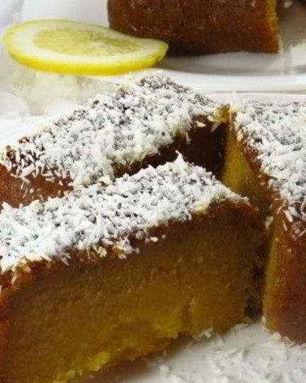 Рецепт тыквенного манника с лимонным сиропом