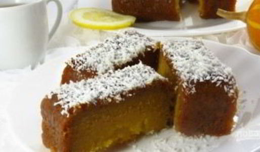 тыквенный манник с лимонным сиропом