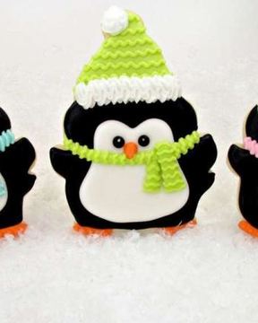 Новогодняя выпечка Пингвинята
