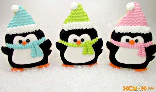 новогодняя выпечка пингвинята
