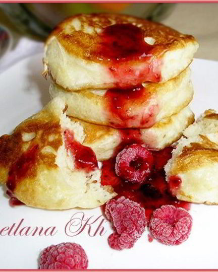 Рецепт дрожжевых оладий на кефире