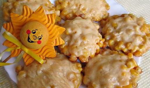 кукурузные оладушки солнечные