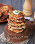 Куриные оладьи с кукурузой