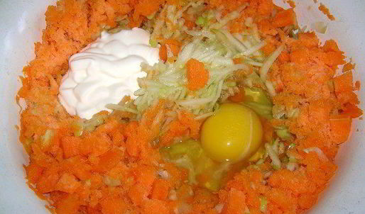 оладушки с яблоками, кабачками и тыквой