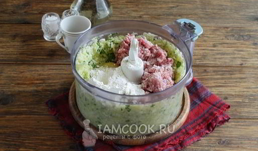 оладьи из кабачков с фаршем