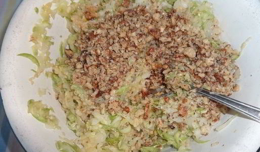 оладьи из кабачков с кашей и орехами