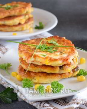 Оладьи из консервированной кукурузы