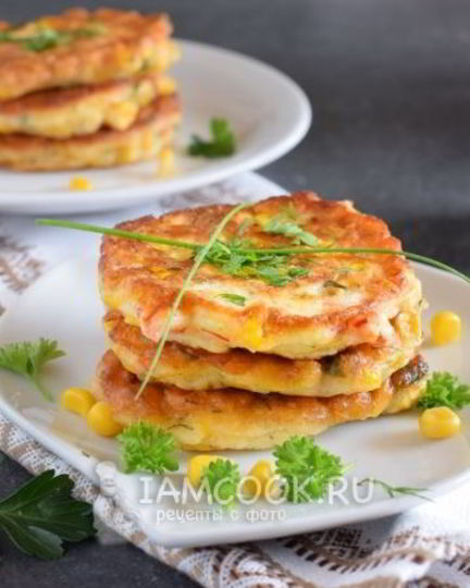 Рецепт оладий из консервированной кукурузы