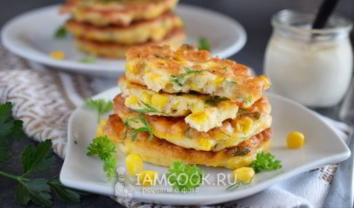 оладьи из консервированной кукурузы