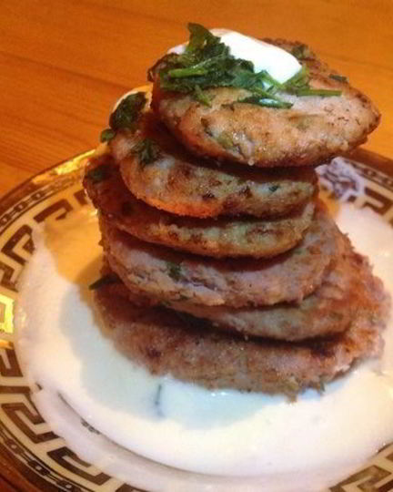 Рецепт оладий из курицы и рыбы