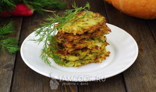 оладьи из тыквы и кабачков