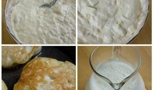 оладьи на дрожжевом тесте с яблоками