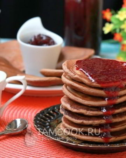 Рецепт оладий на кислом молоке с какао