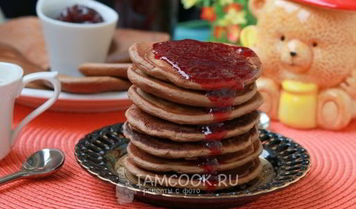 оладьи на кислом молоке с какао