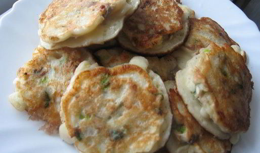 оладьи с рыбой