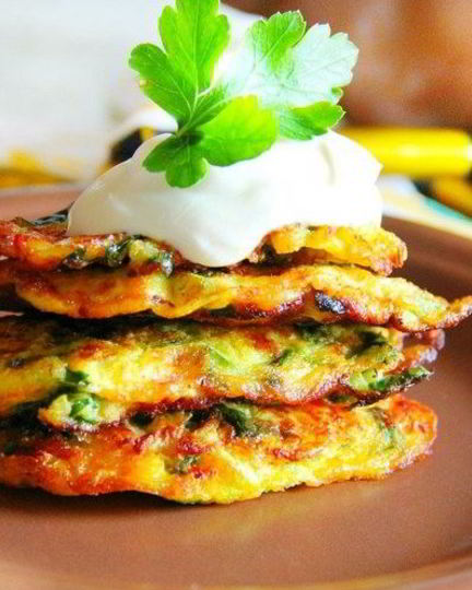 Рецепт оладий с зеленью