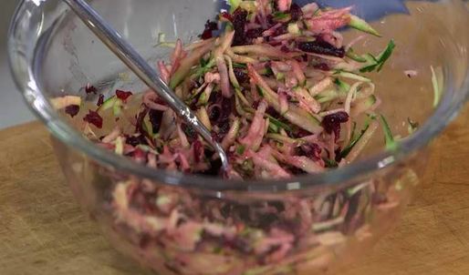 овощные оладьи с фетой и зеленью