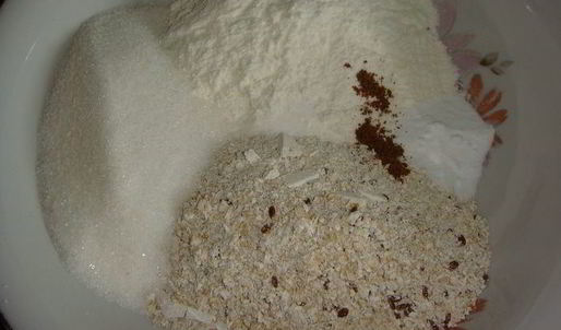 овсяные оладушки с малиной